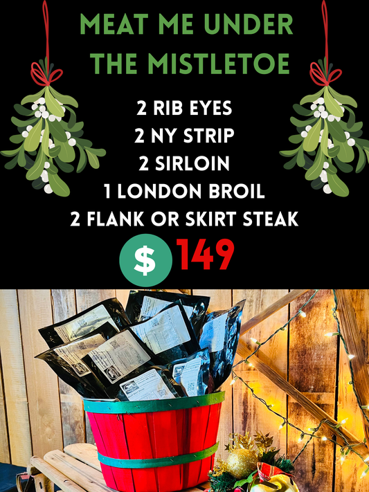 MEAT me under the mistletoe