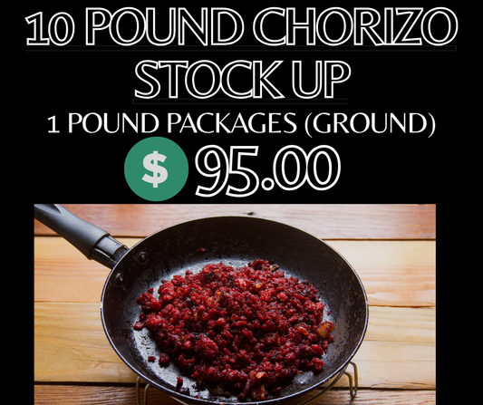 10 Pound Ground Chorizo Stock Up