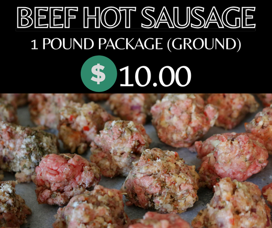 1 Pound Package Ground Hot Sausage